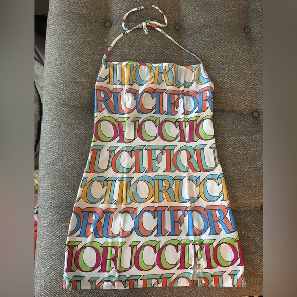 NWT ~ FIORUCCI / Logo Print Mini Dress in Multi - Picture 3 of 6